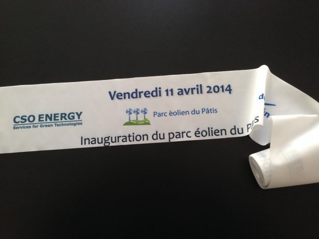 ruban inauguration textile imprime